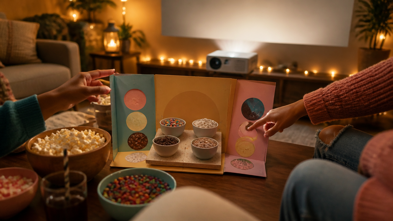 Movie Night Greeting Cards That Let Them Pick the Plan