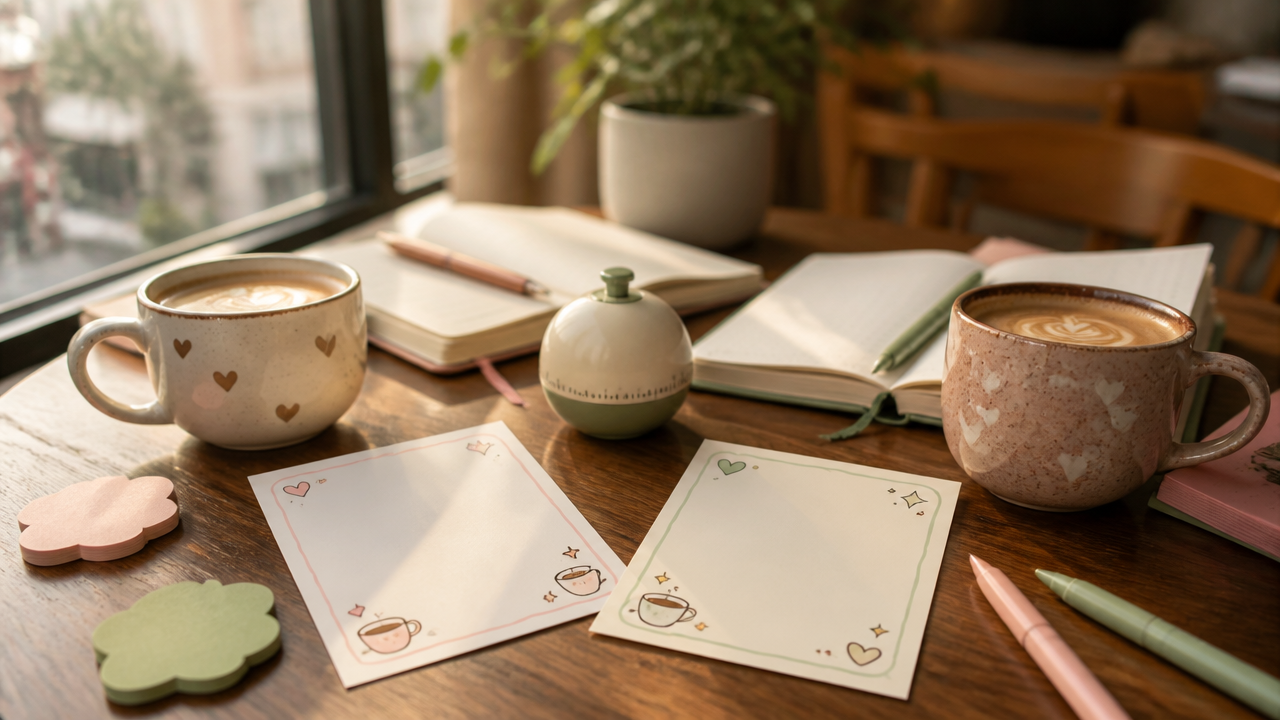 Study Date and Coworking Greeting Cards: Cute Invites for Getting Things Done Together